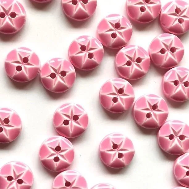 10mm - Pink Glossy Button