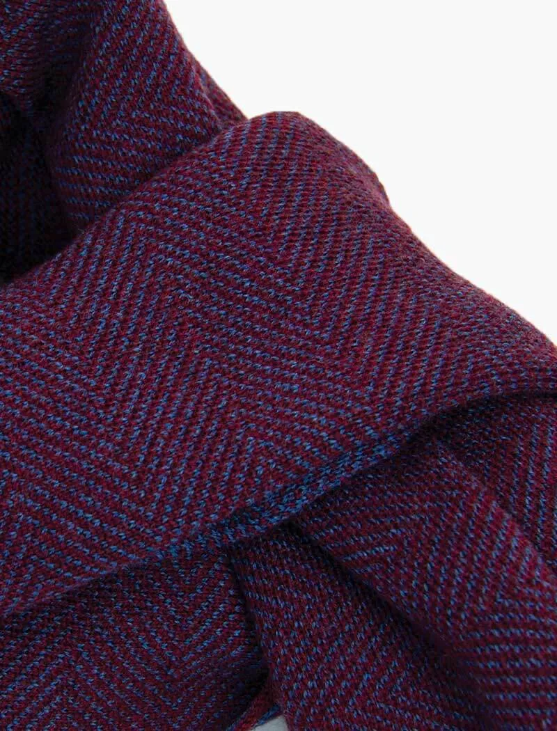 40 Colori Red Blue Wool Scarf