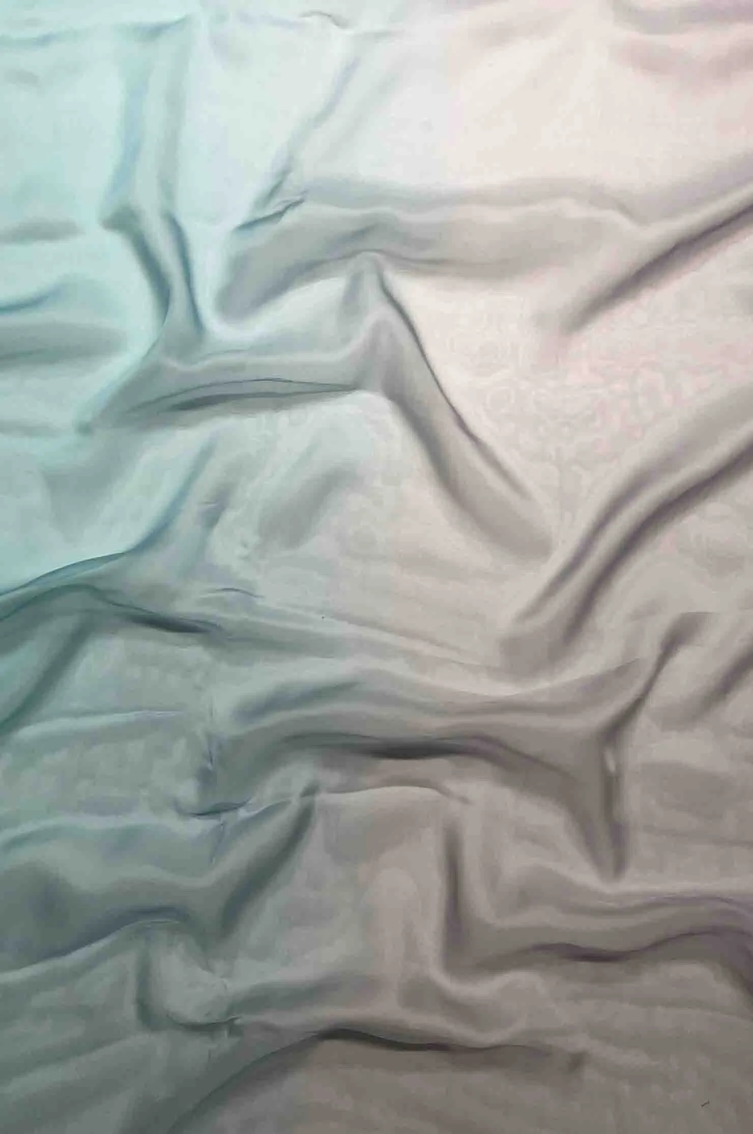 Angel Blue/Glacier Grey Ombre Silk Chiffon 2D-1014 Fabric