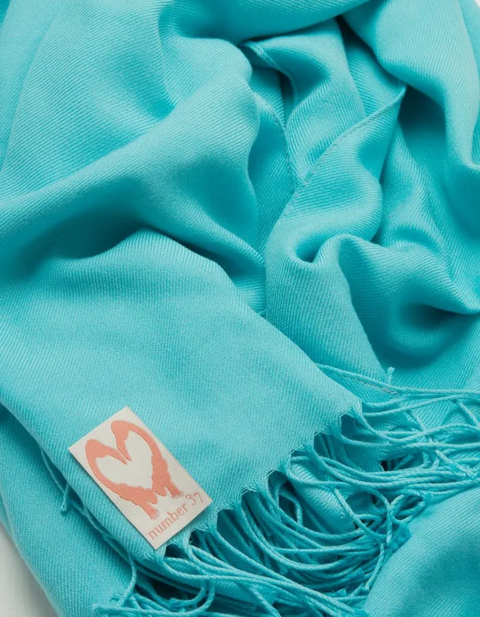 Aqua Blue Pashmina