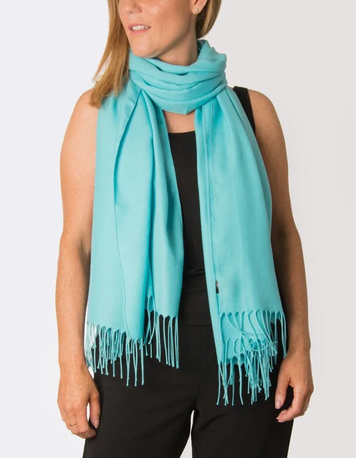 Aqua Blue Pashmina