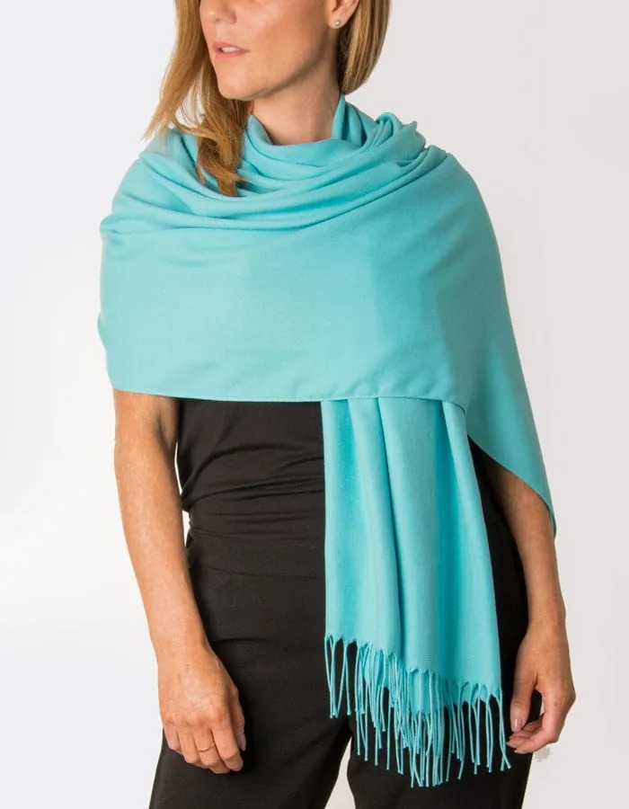 Aqua Blue Pashmina