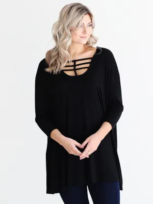 Black DLMN Cage Swing Tunic