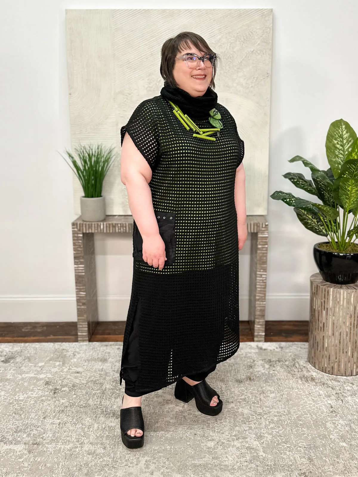 Bomu Tunic, Black/Green