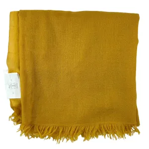 Brunello Cucinelli Cashmere Scarf Yellow Ocher - Large Women Shawl