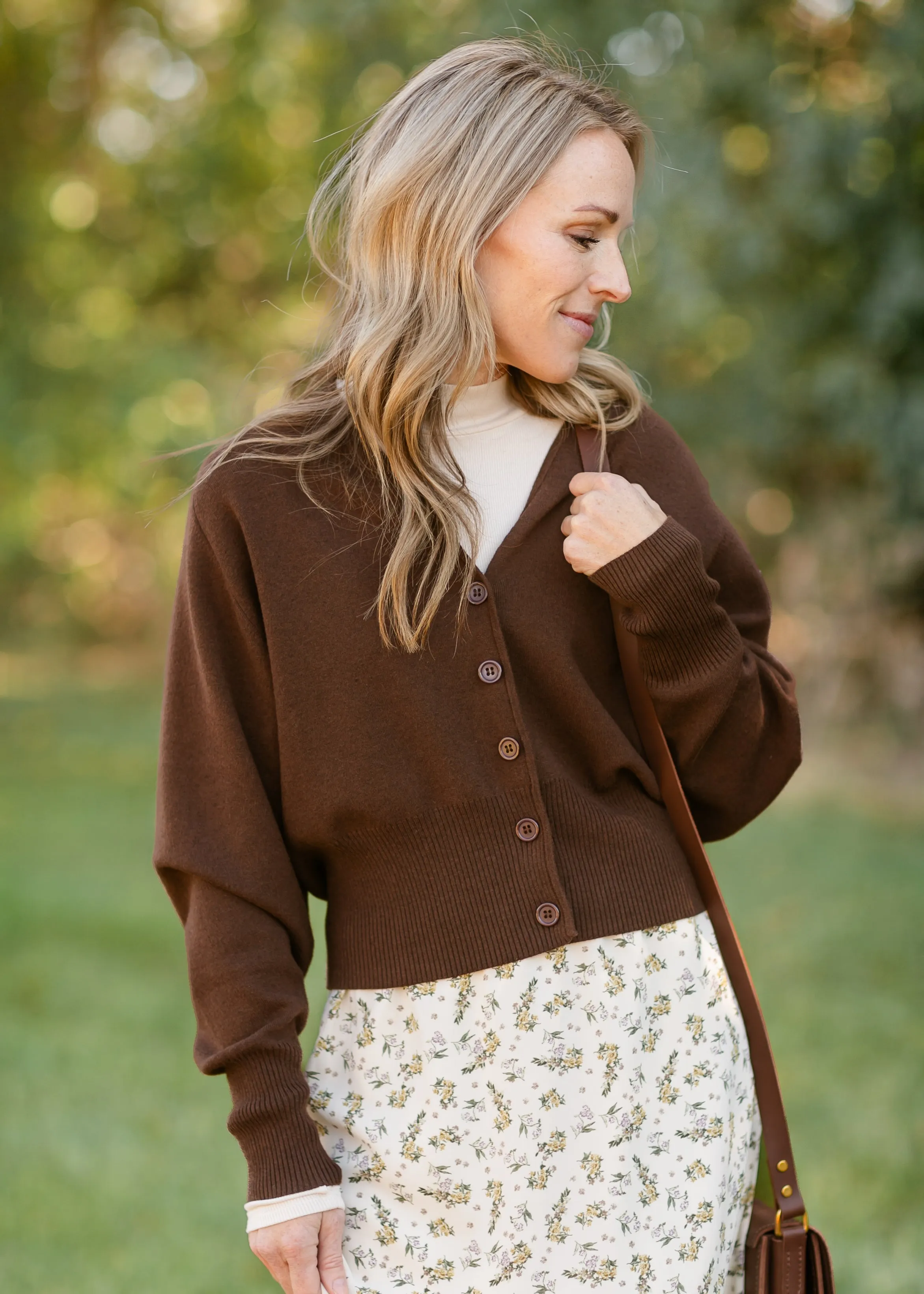 Button Up Brown Cardigan