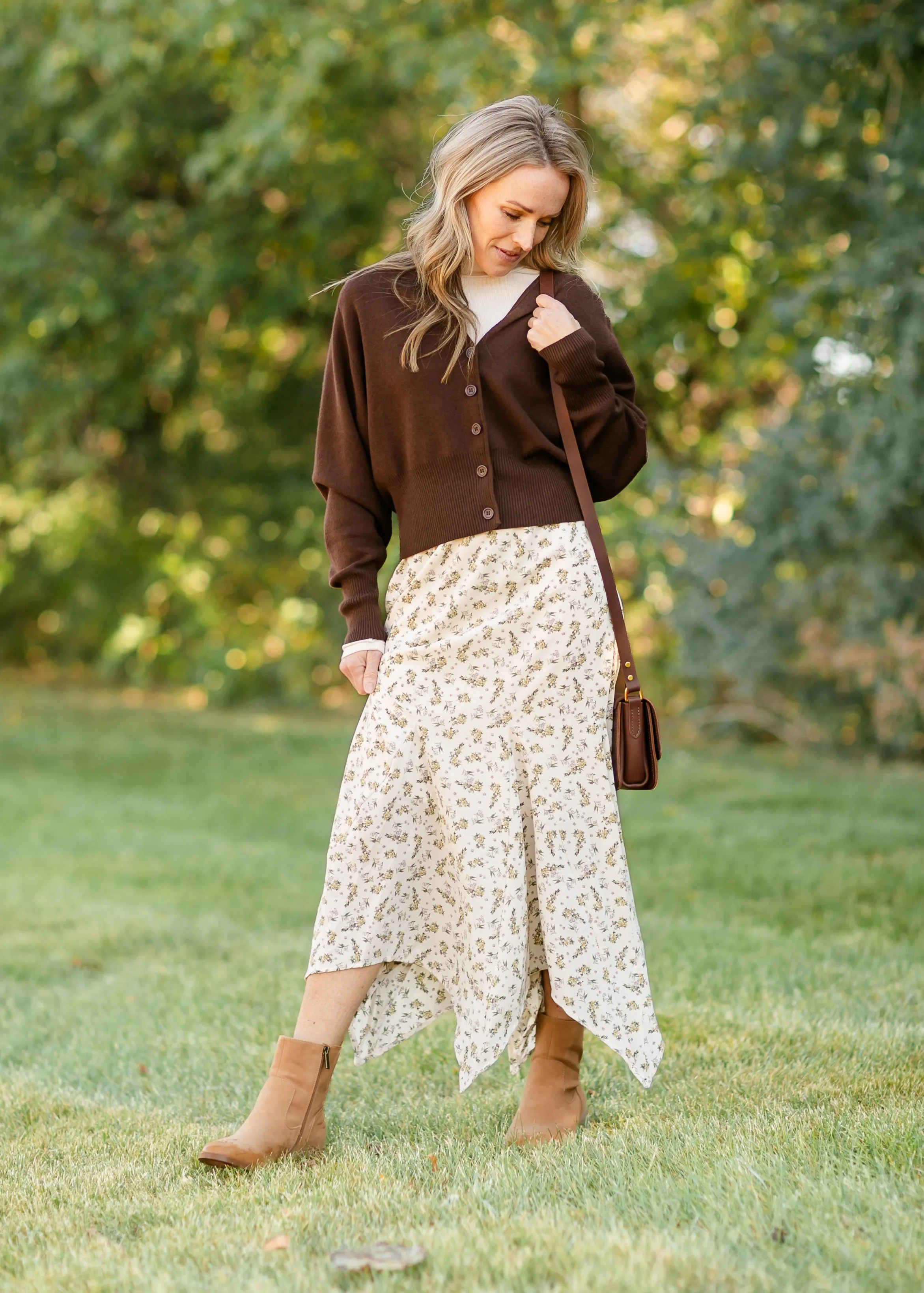 Button Up Brown Cardigan