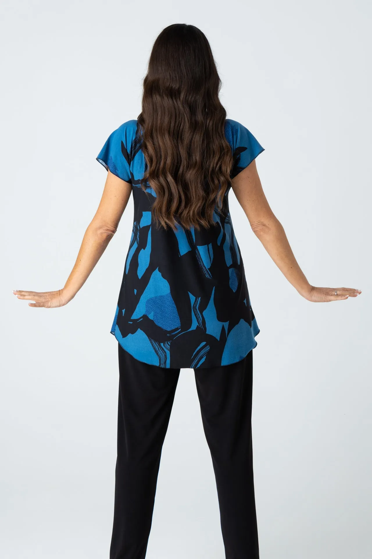 Deep Print Jersey Tunic Top