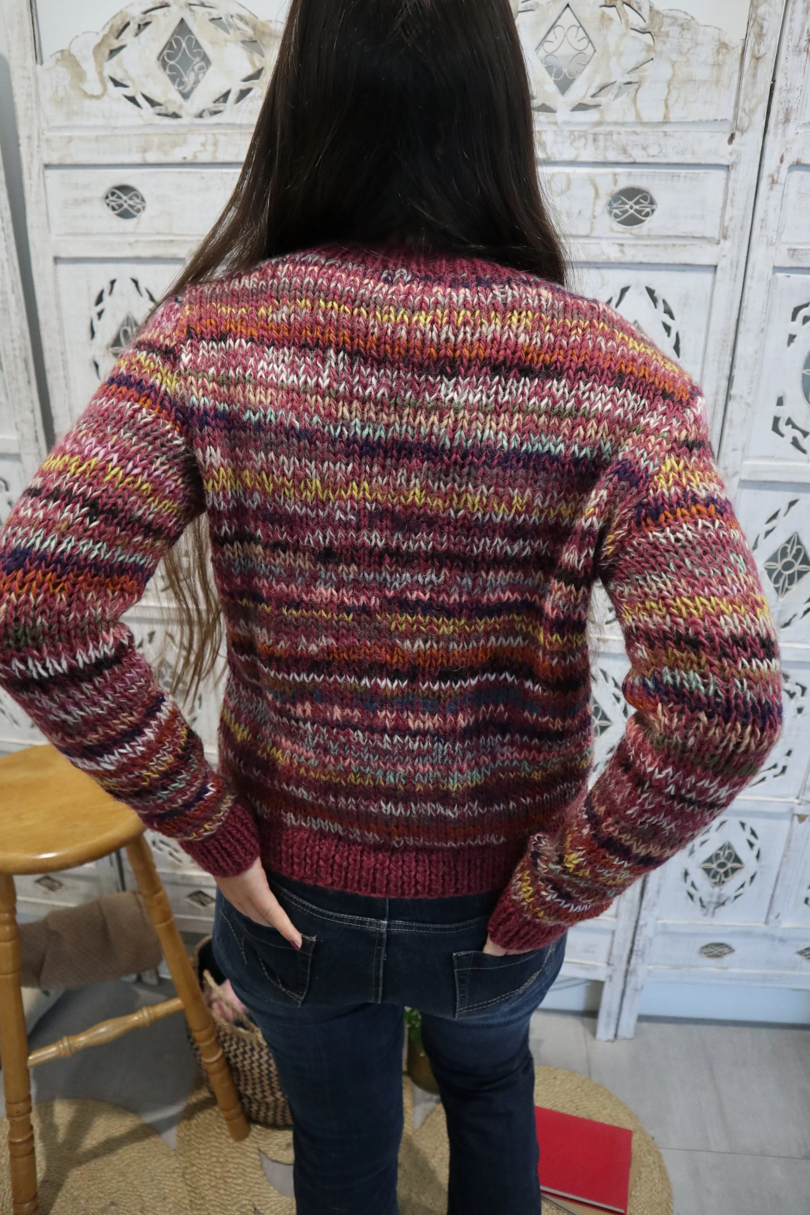 Fair Trade Ethical Woollen Multi Coloured Cardigan