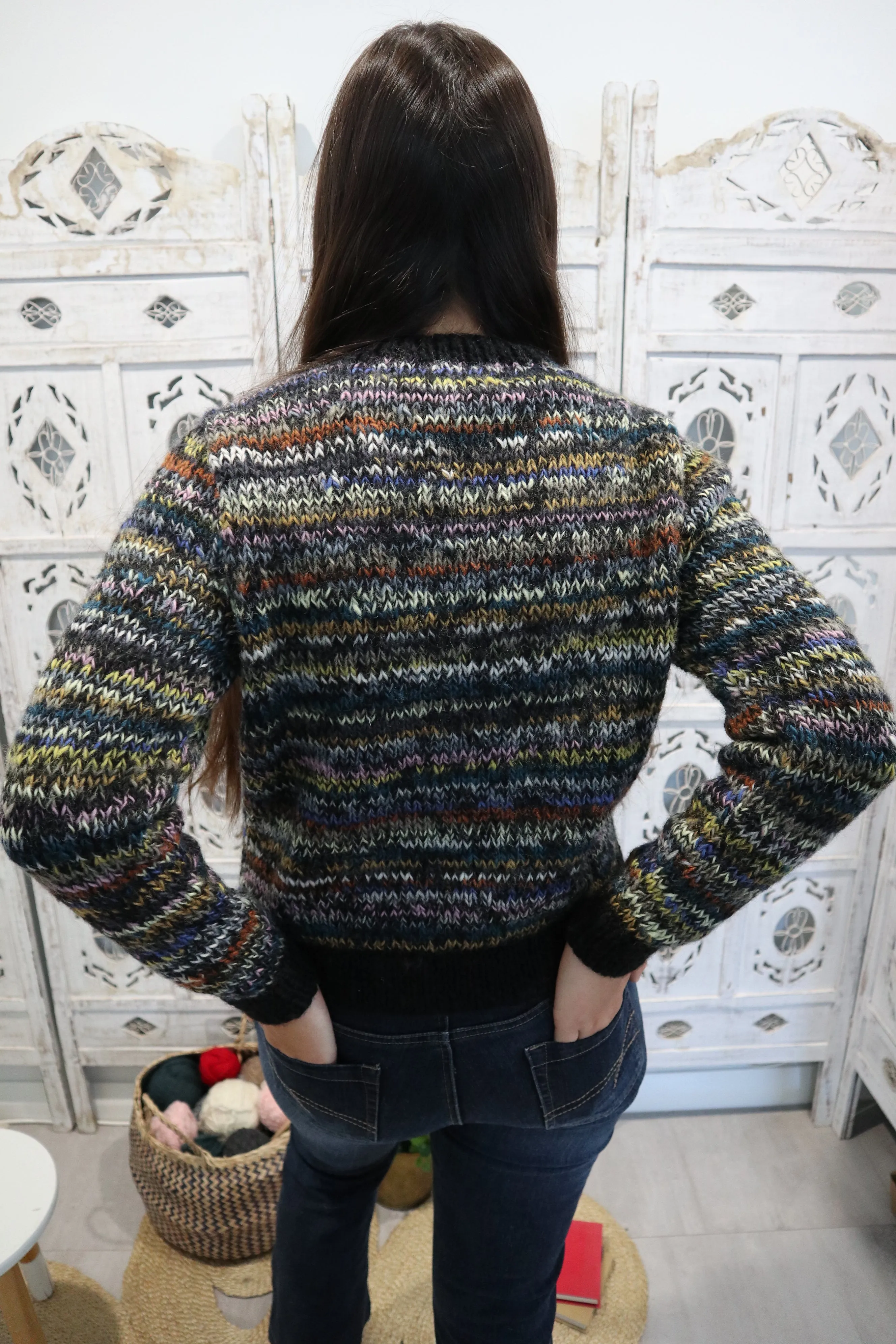 Fair Trade Ethical Woollen Multi Coloured Cardigan