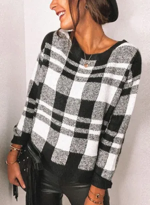 Fashion casual V-neck loose casual knitted top women