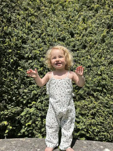 Flora Romper in White Flowers   Plants