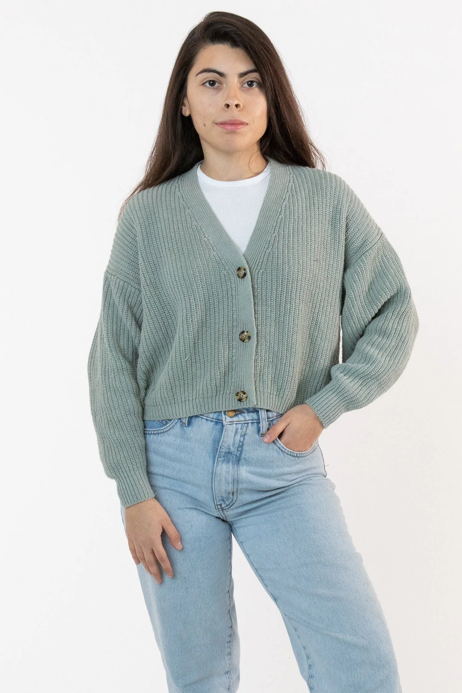 FM35GD - Fisherman Cropped Cardigan