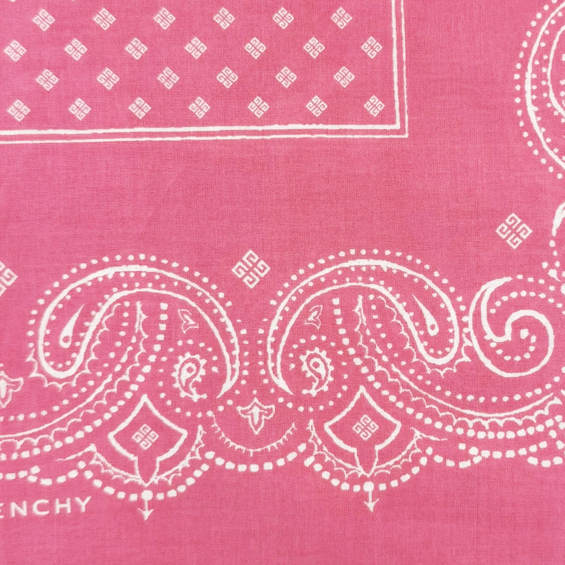 Givenchy Small Scarf Pink Paisley - Cotton Square Bandana SALE