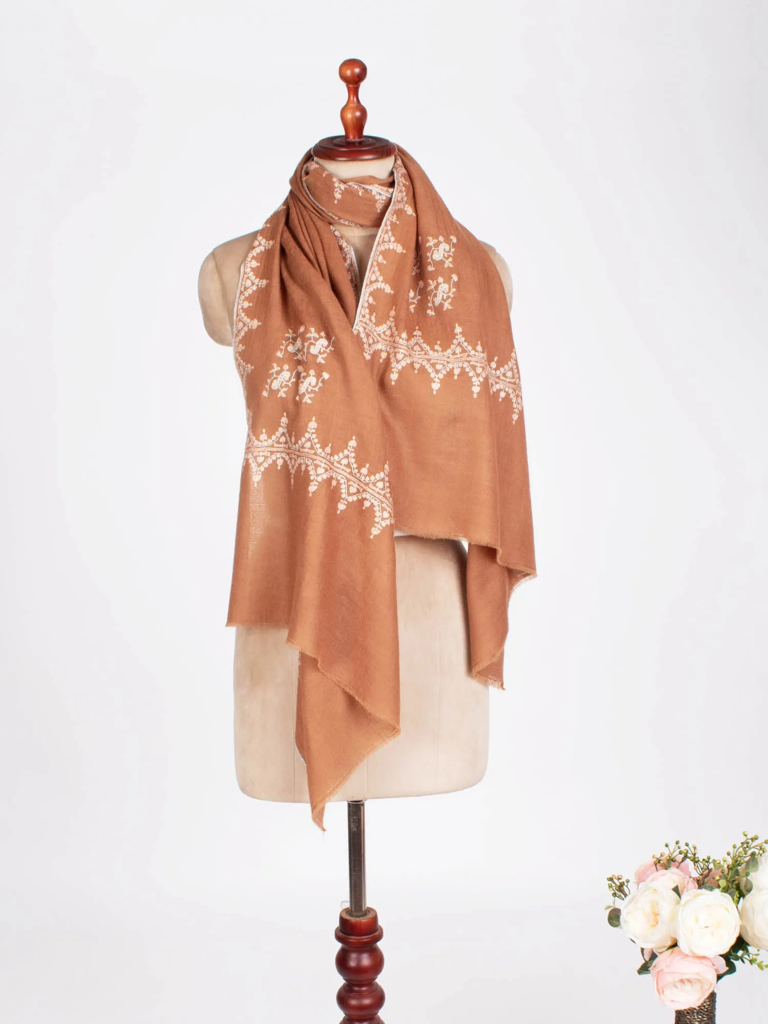 Hand Embroidered Festival Cashmere Wrap - VINCENNES