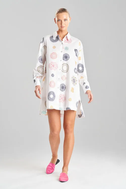 Ikagai Printed Cotton Sateen Sleepshirt