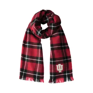 Indiana University Plaid Blanket Scarf