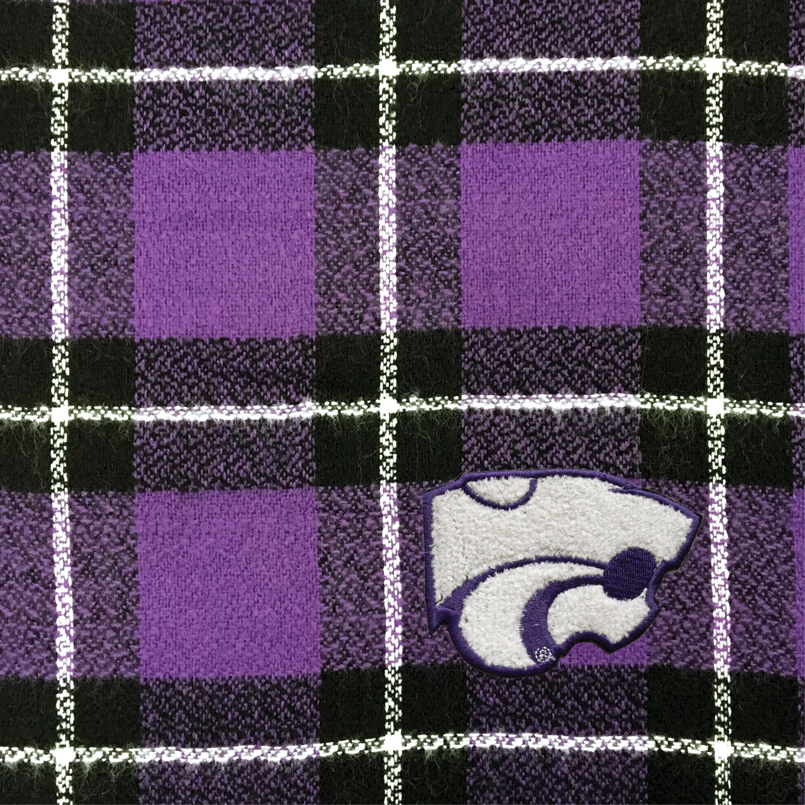 Kansas State University Plaid Blanket Scarf