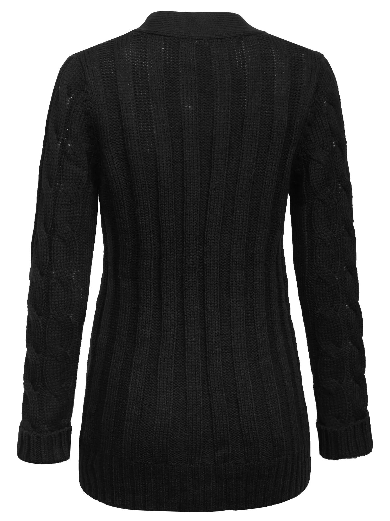 KOGMO Women's Cable Knit Sweater Cardigans with Buttons and Pockets