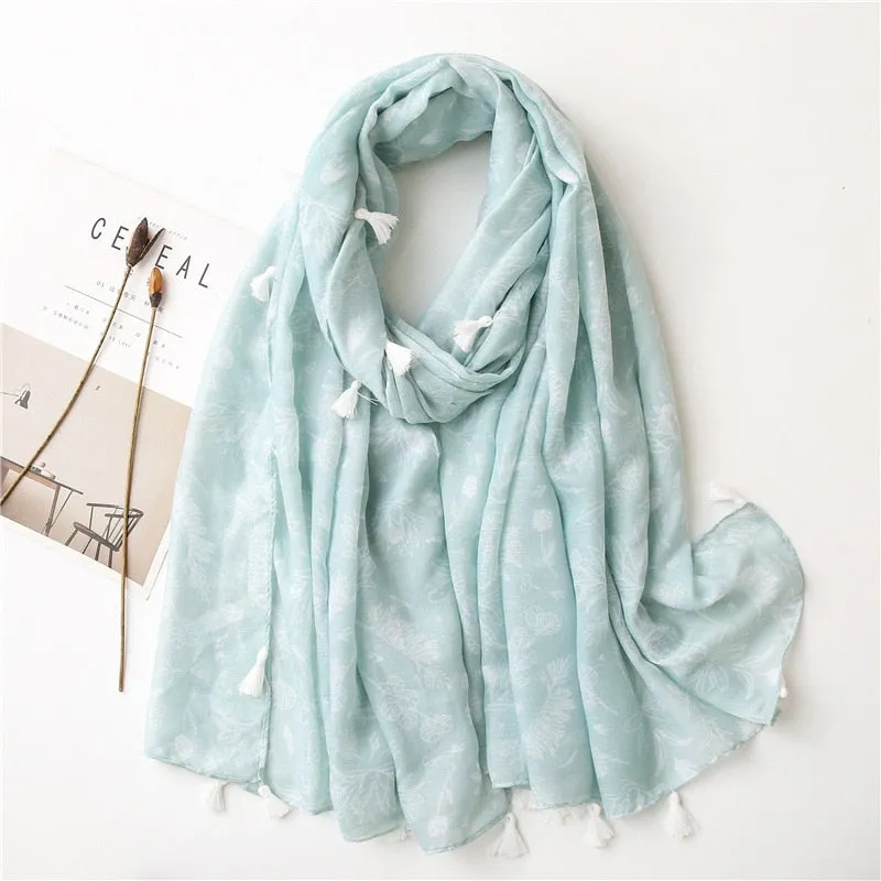 Luxe Retro Bohemian Cashew Print Pashmina Scarfs