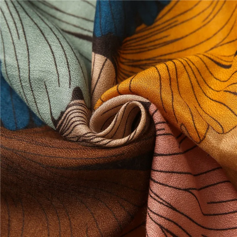 Luxe Retro Bohemian Cashew Print Pashmina Scarfs