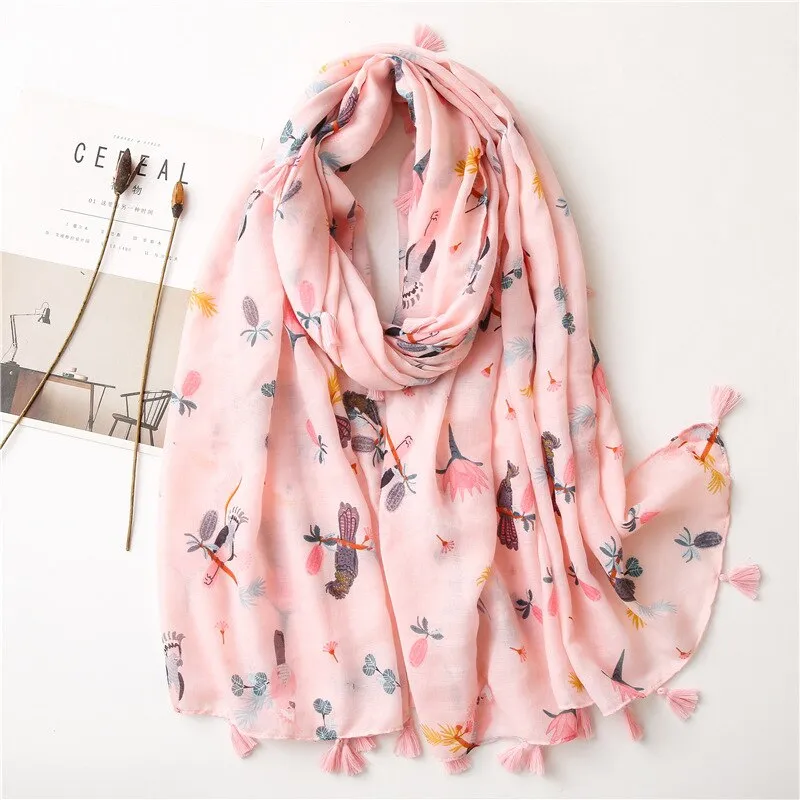 Luxe Retro Bohemian Cashew Print Pashmina Scarfs