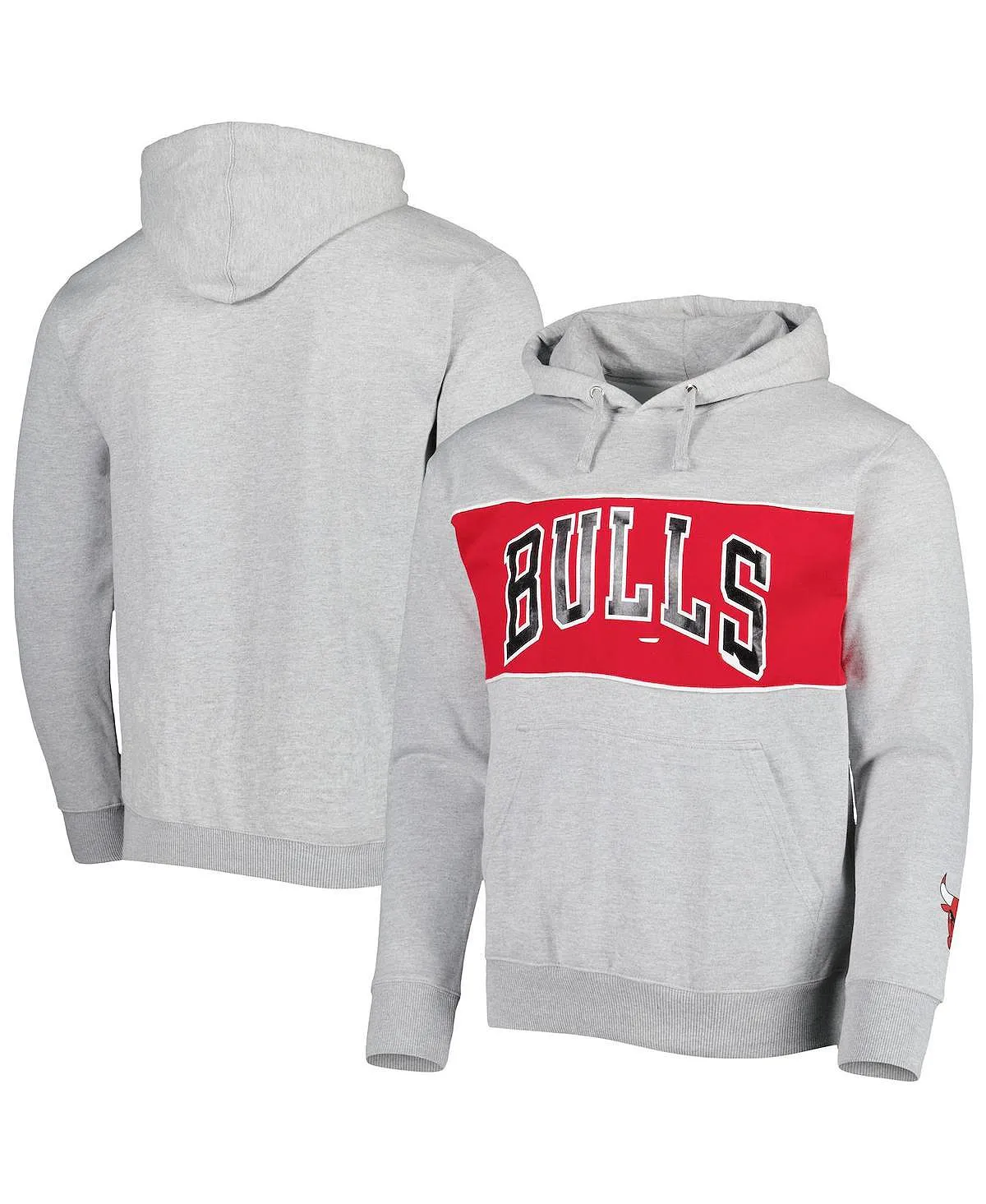 Men's Chicago Bulls Heather Gray Branded French Terry Hoodie Pullover Pullover , multi