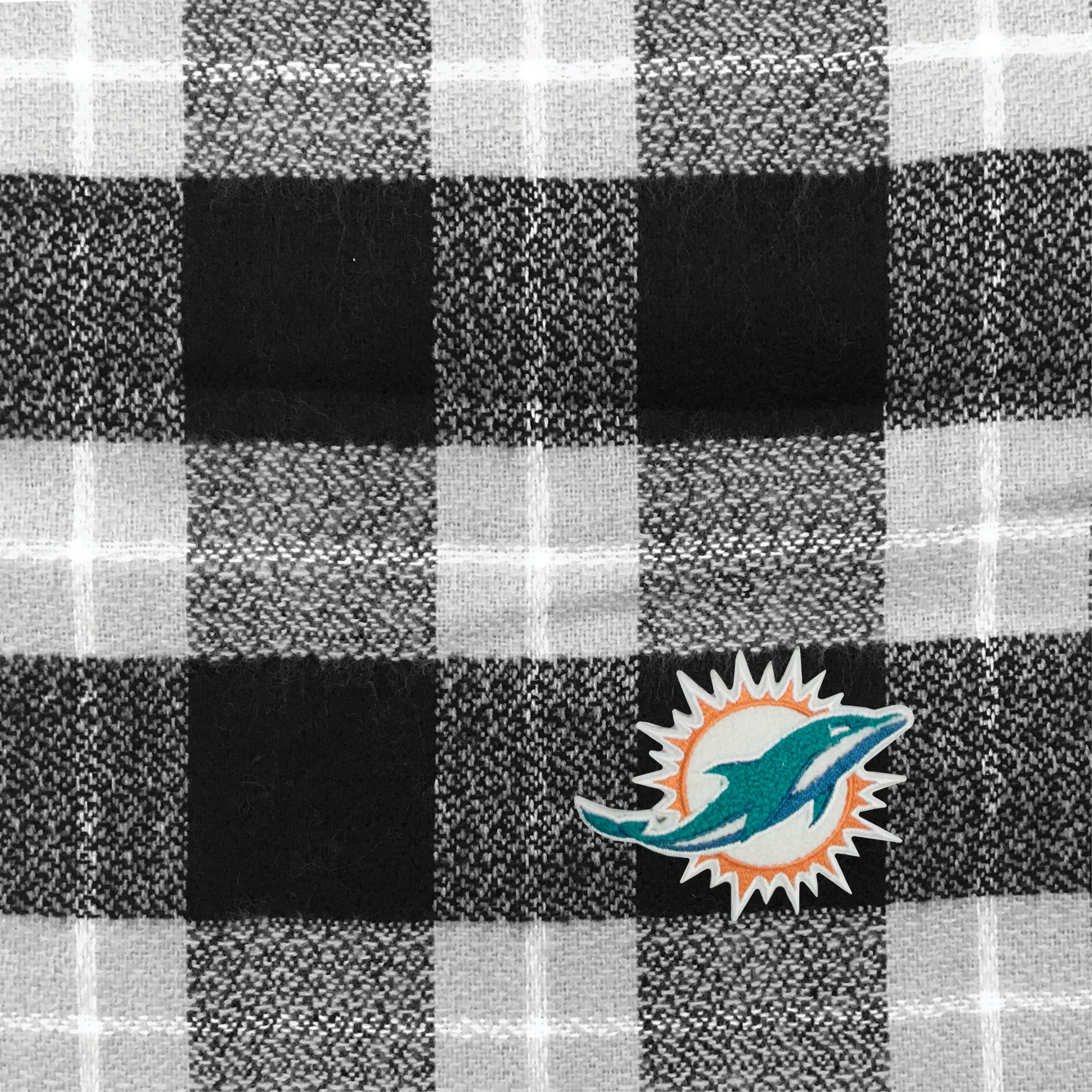 Miami Dolphins Plaid Blanket Scarf