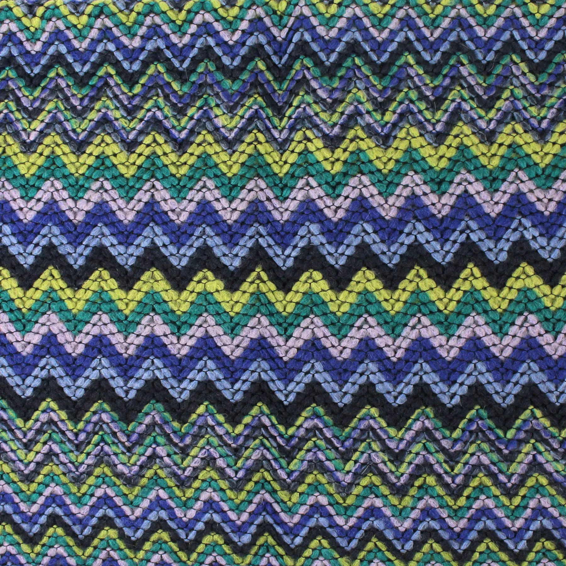 Missoni Scarf Blue Lilac Green Herringbone Design - Women Designer Shawl SALE