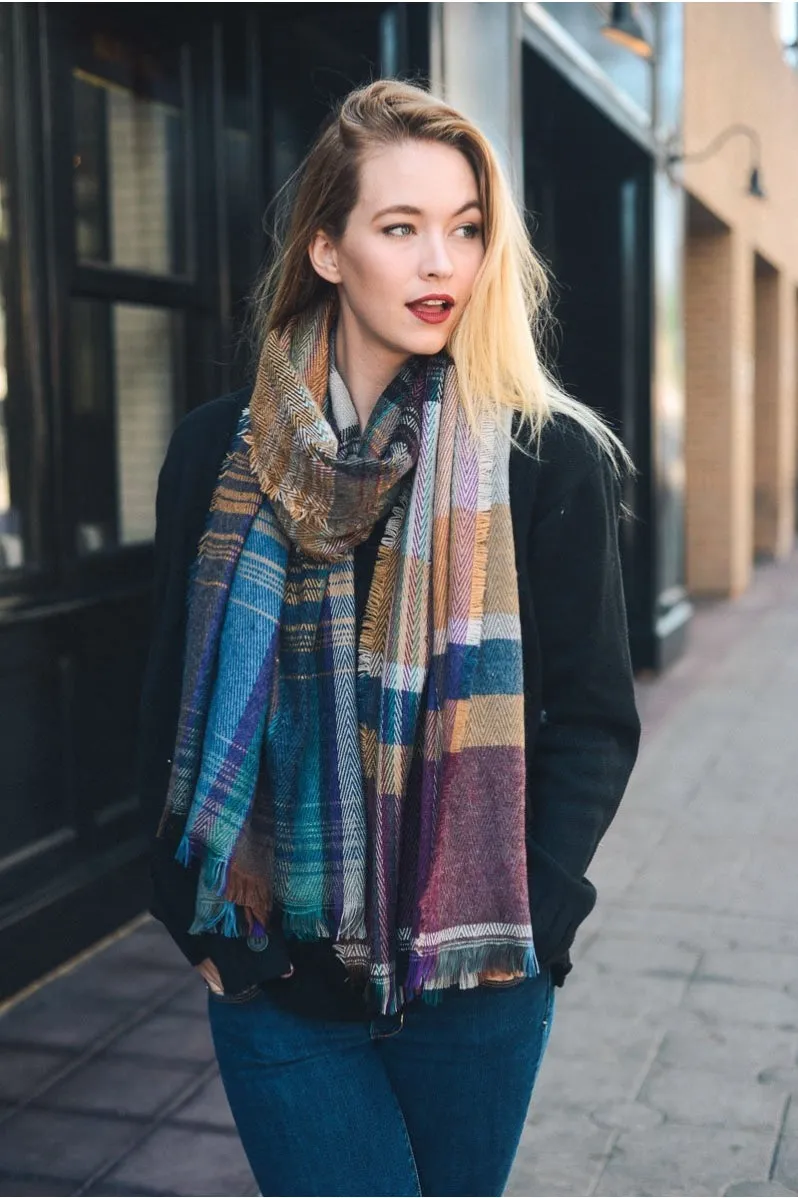 Multicolor Plaid Scarf