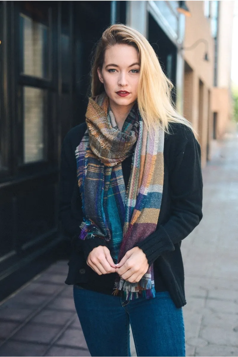 Multicolor Plaid Scarf