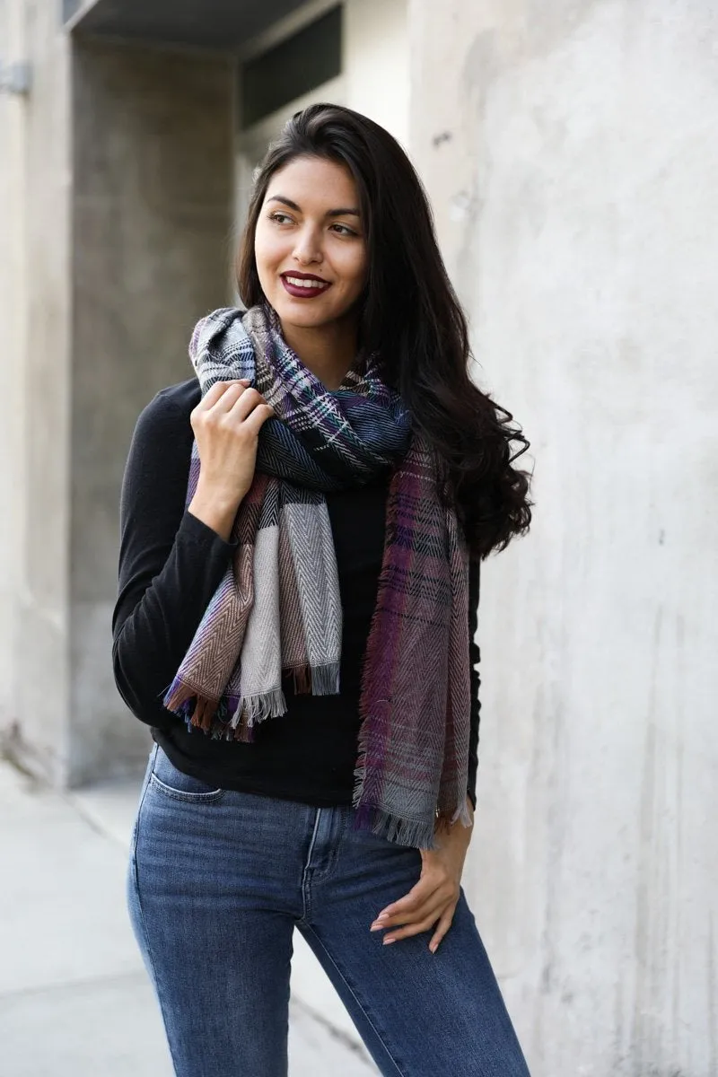 Multicolor Plaid Scarf