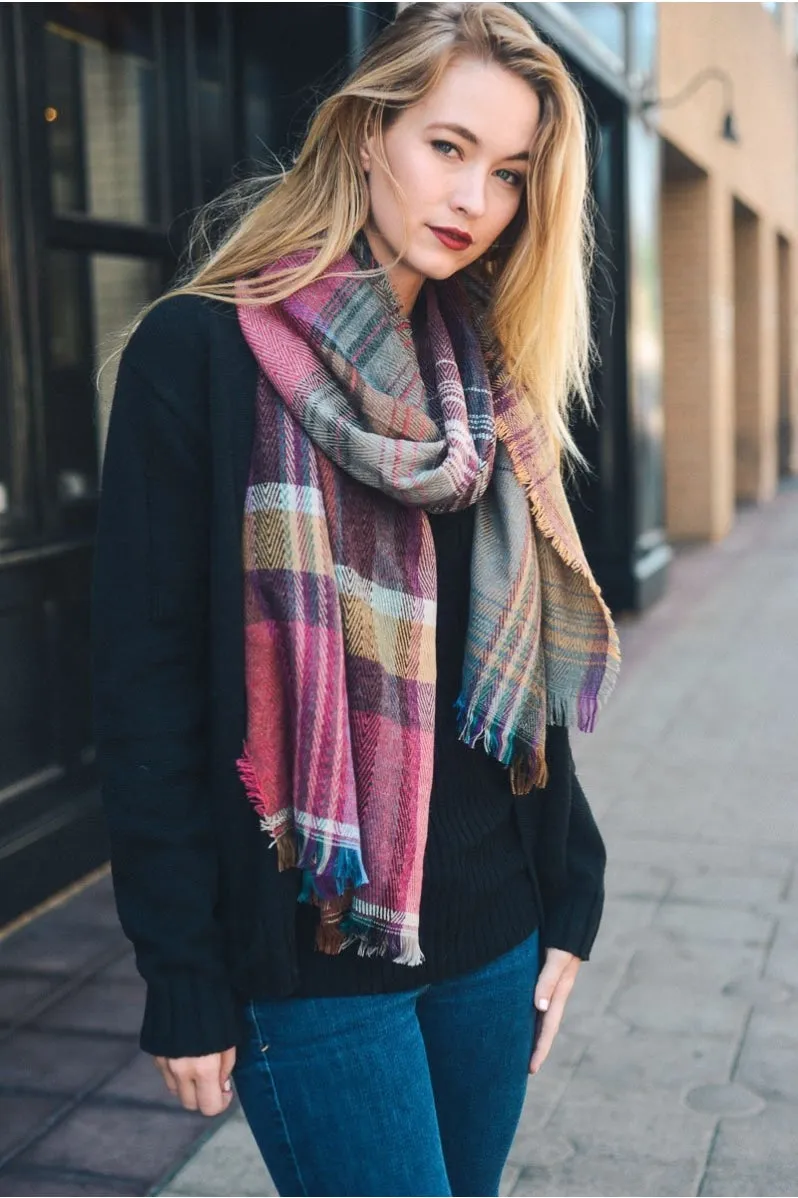 Multicolor Plaid Scarf