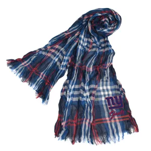 New York Giants Crinkle Scarf Plaid