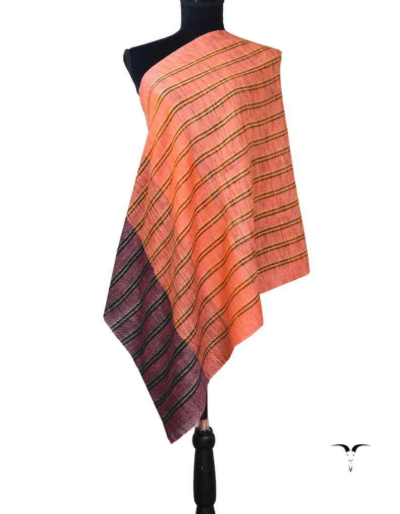 Pashmina Pattern Wrap In Peach & Blue 5607