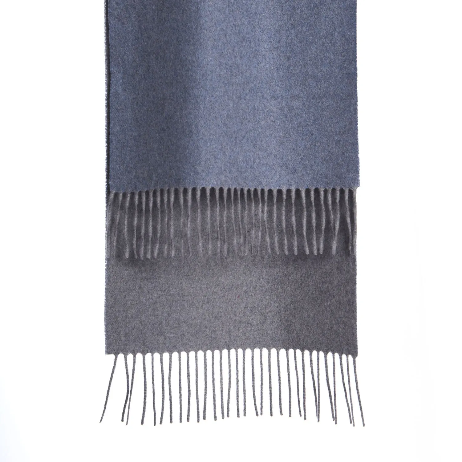 POWDER BLUE AND GREY DOUBLE-FACE SCARF