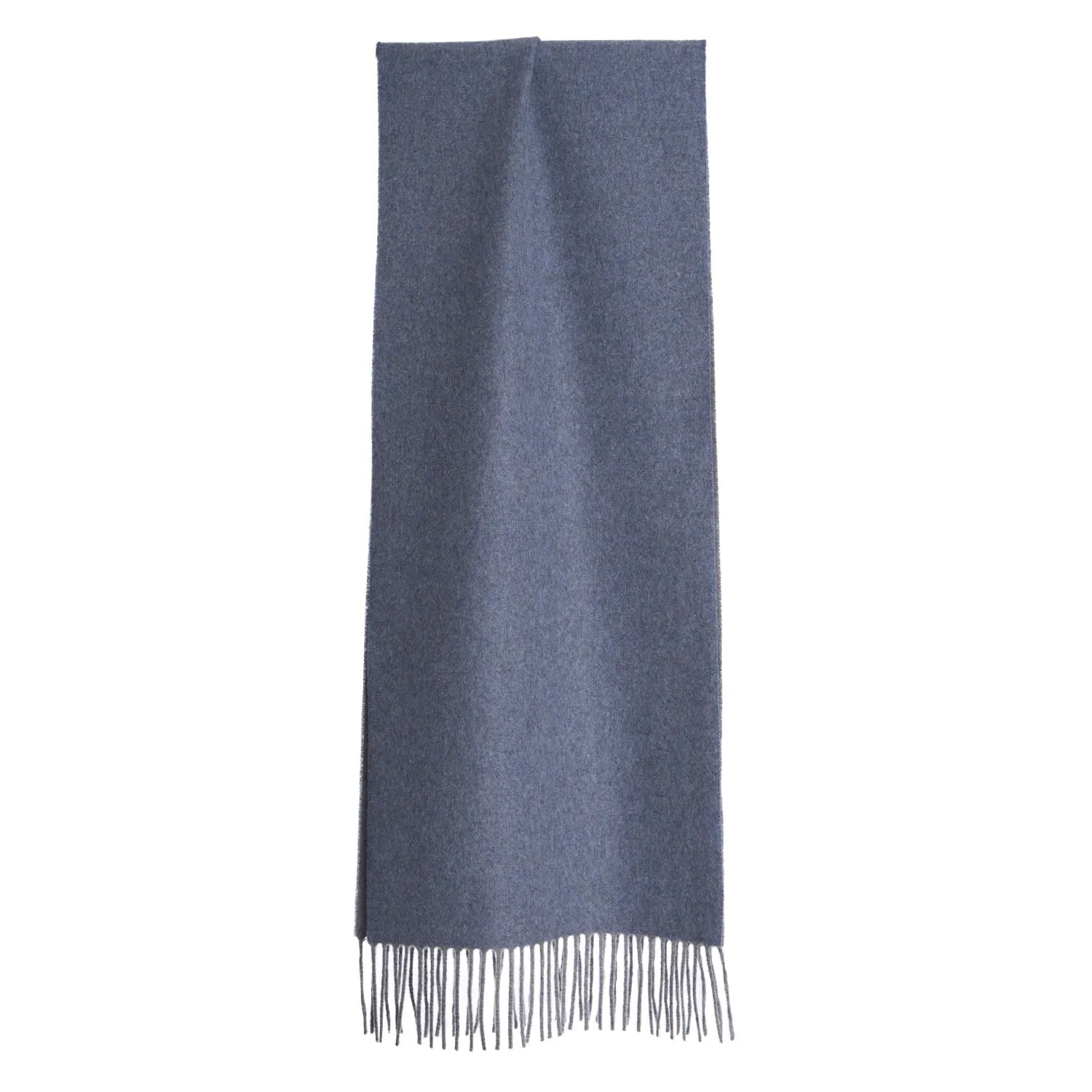 POWDER BLUE AND GREY DOUBLE-FACE SCARF