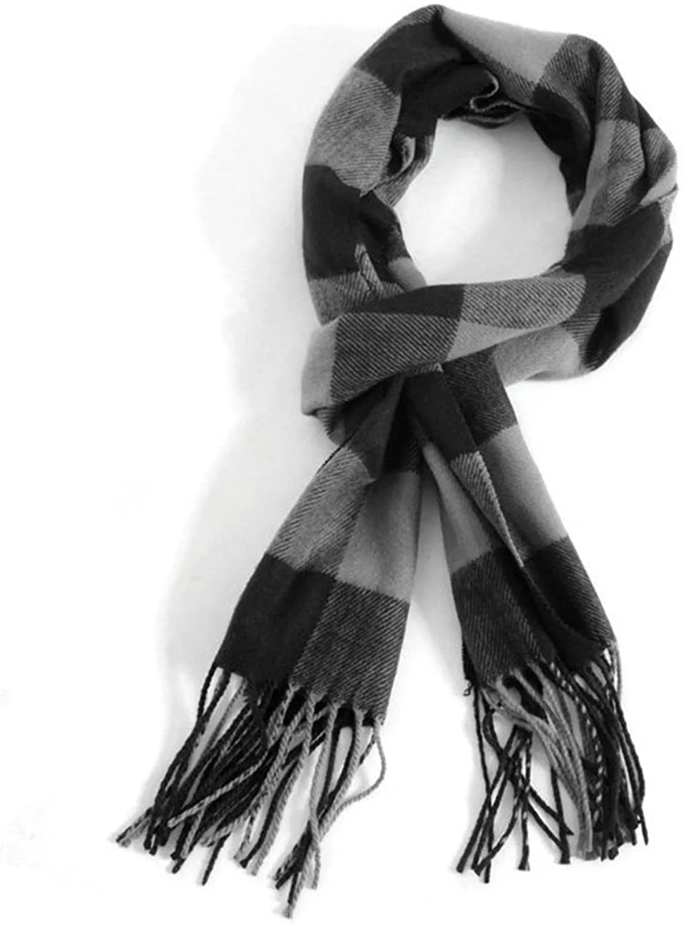 Rdylymx Men'S Scarves Classic Arrival Winter Plaid Scarf Tassel Edge Soft Warm Scarf