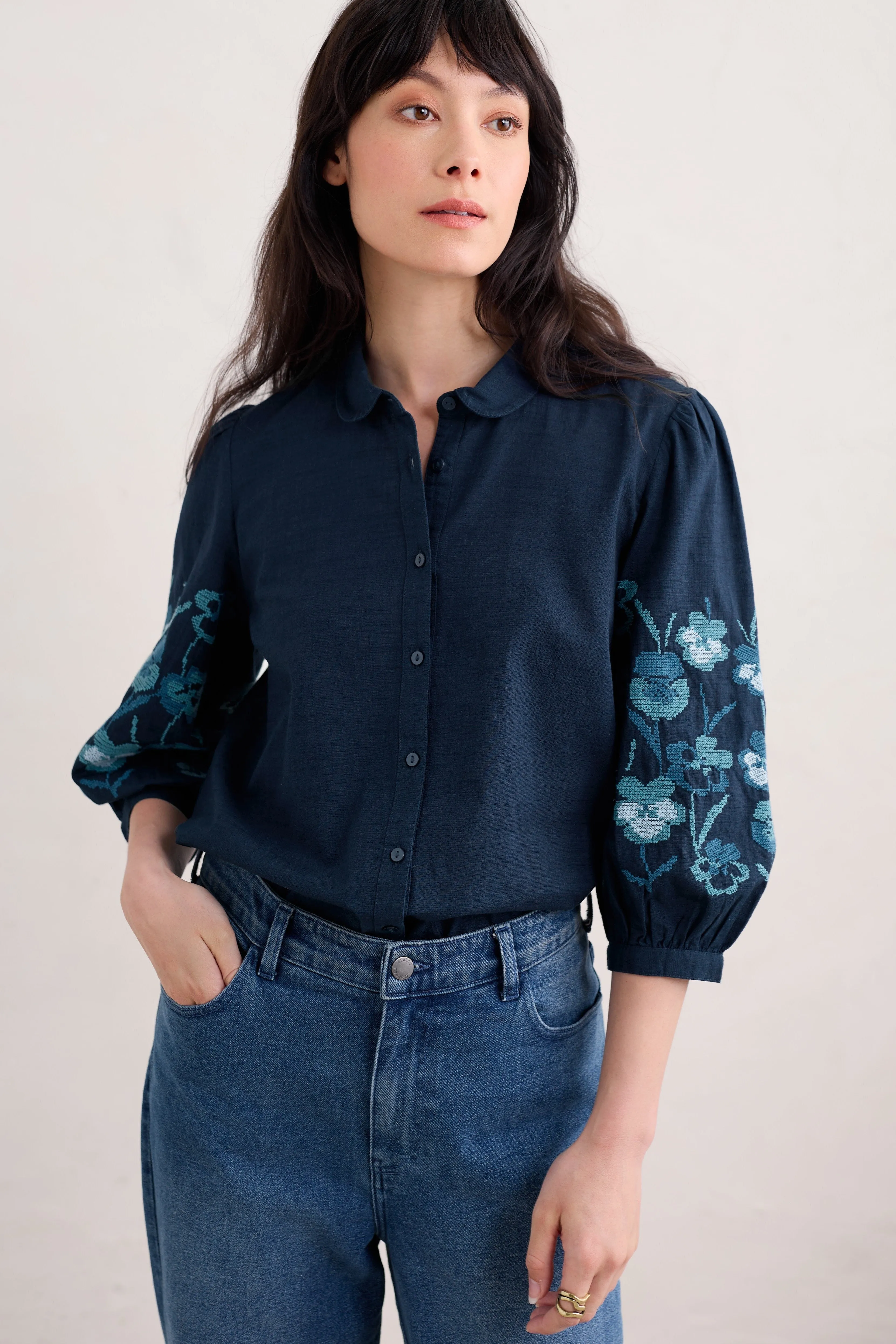 Seasalt Hope Cottage Blouse II in Maritime