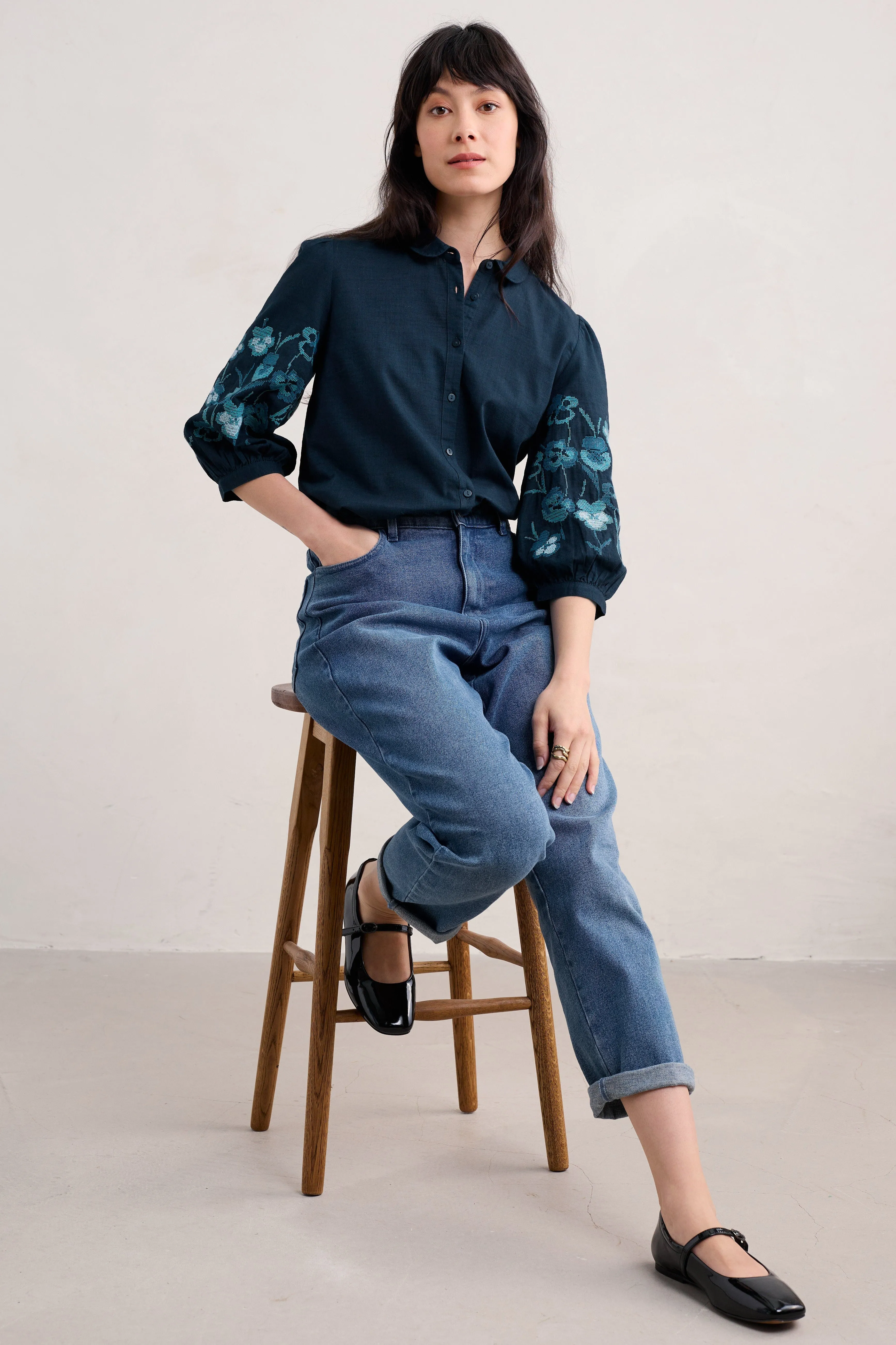 Seasalt Hope Cottage Blouse II in Maritime