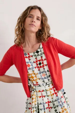 Seasalt Maria Organic Cotton Cardigan - Tomato