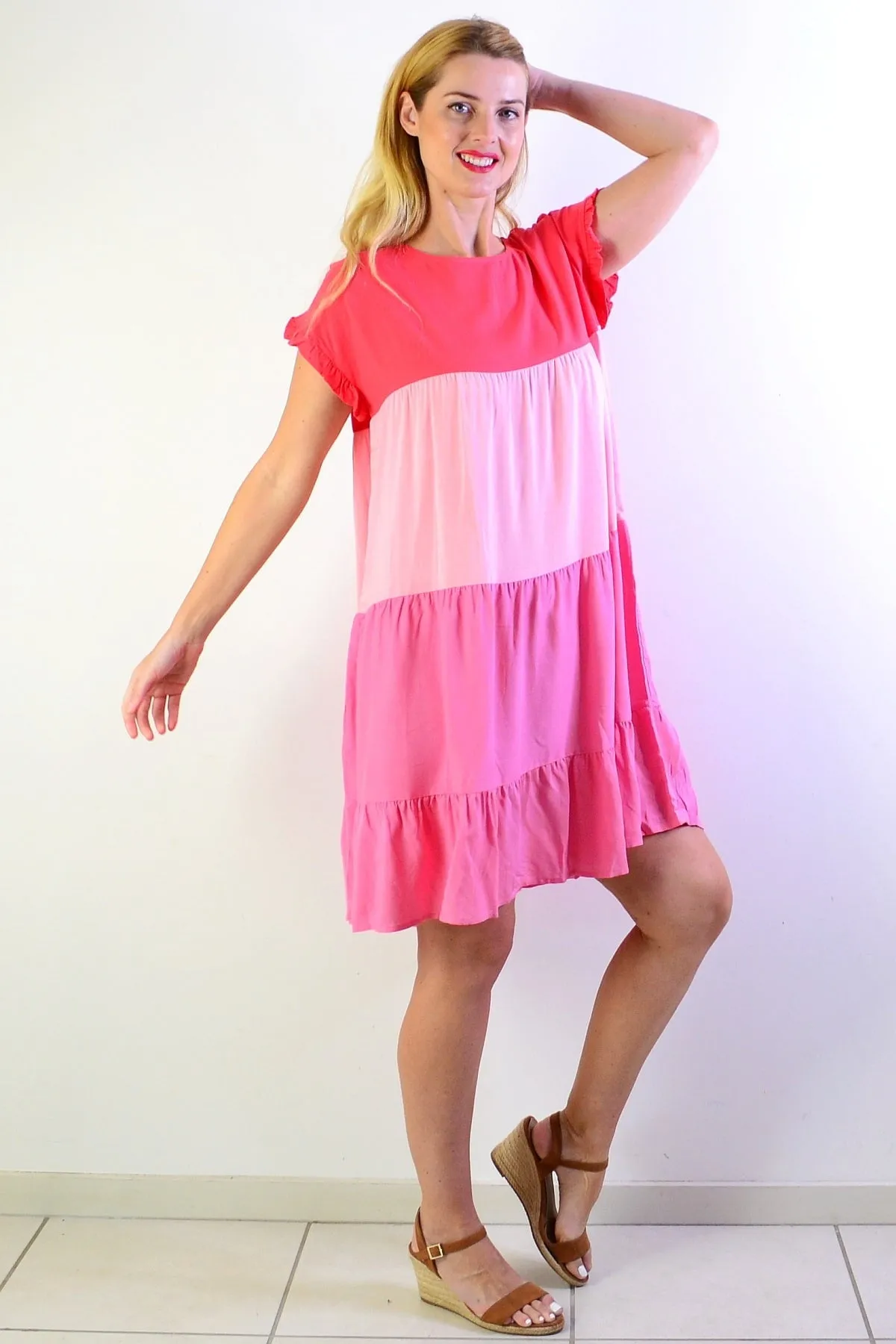 Shades Of Pink Tunic Dress