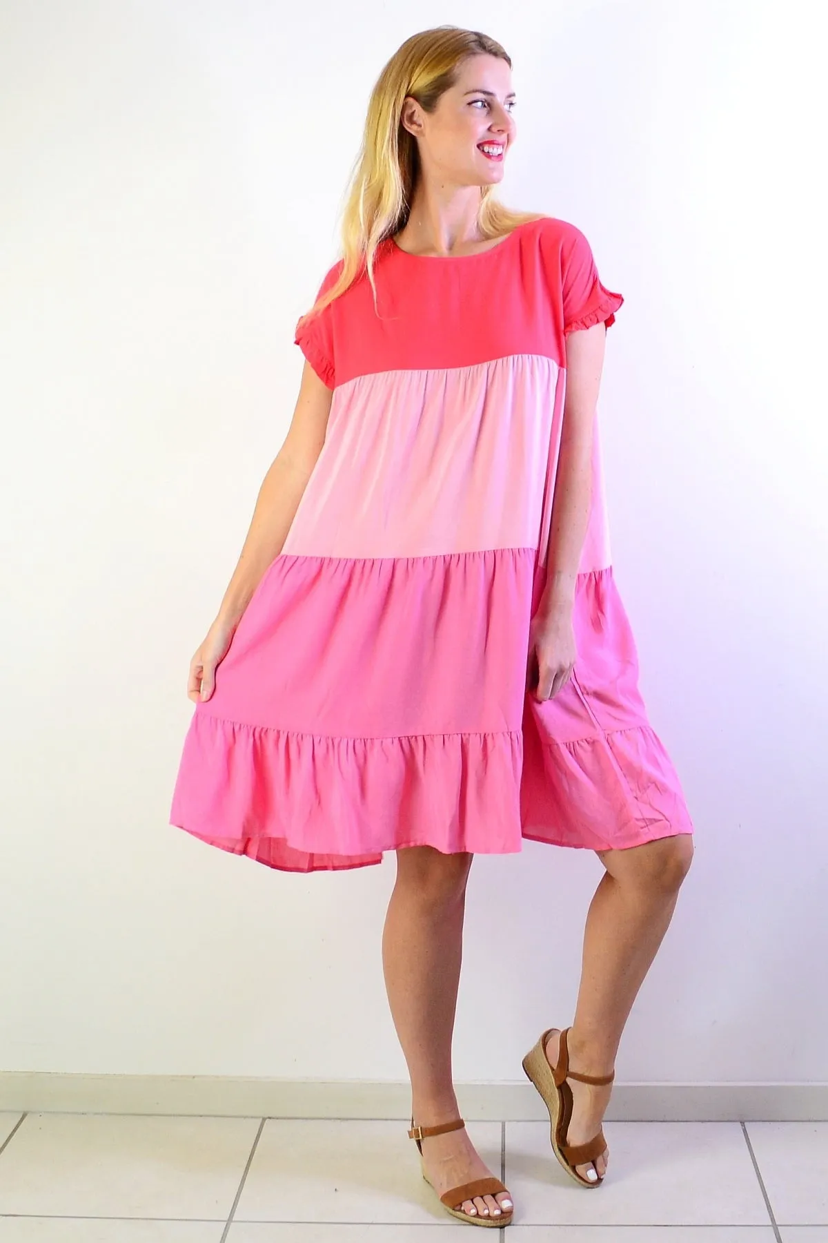 Shades Of Pink Tunic Dress