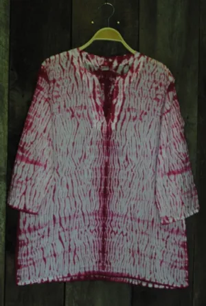 Shibori Dyed Tunic Marsala