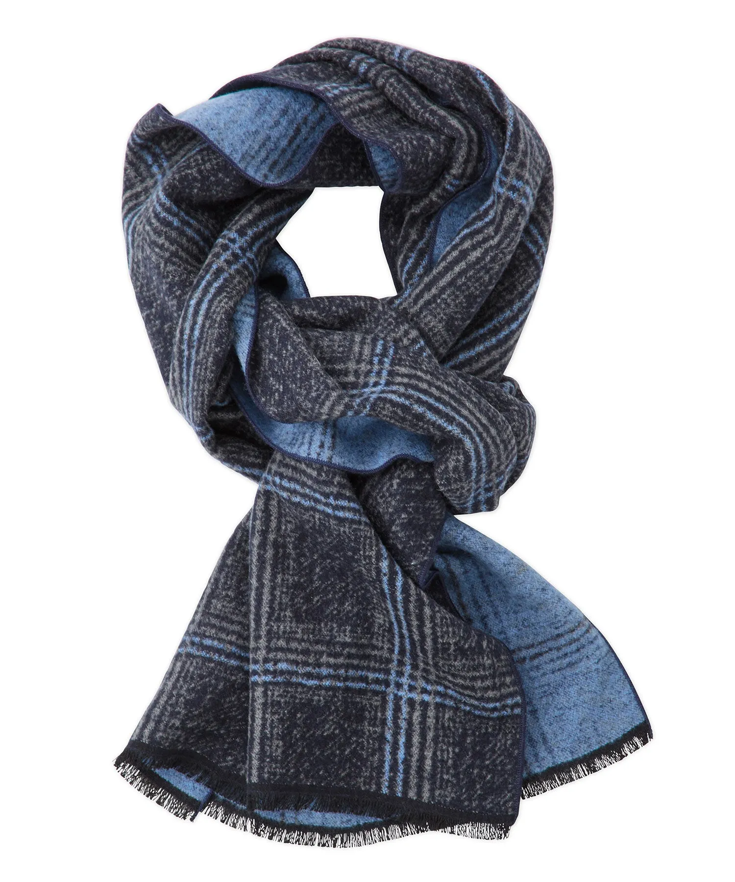 Silk Jacquard Glen Plaid Scarf