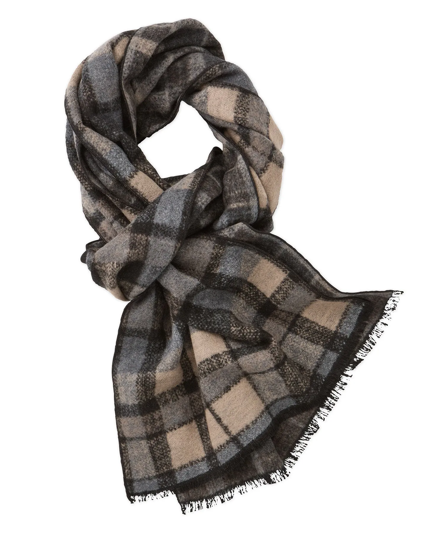 Silk Jacquard Plaid Scarf