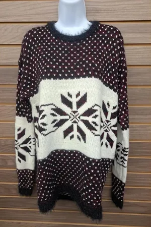 Snowflakes Pattern Sweater