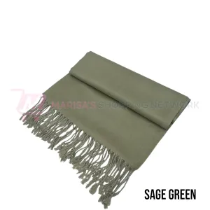 Solid Sage Green Pashmina Scarves