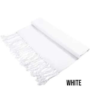 Solid White Pashmina Scarves