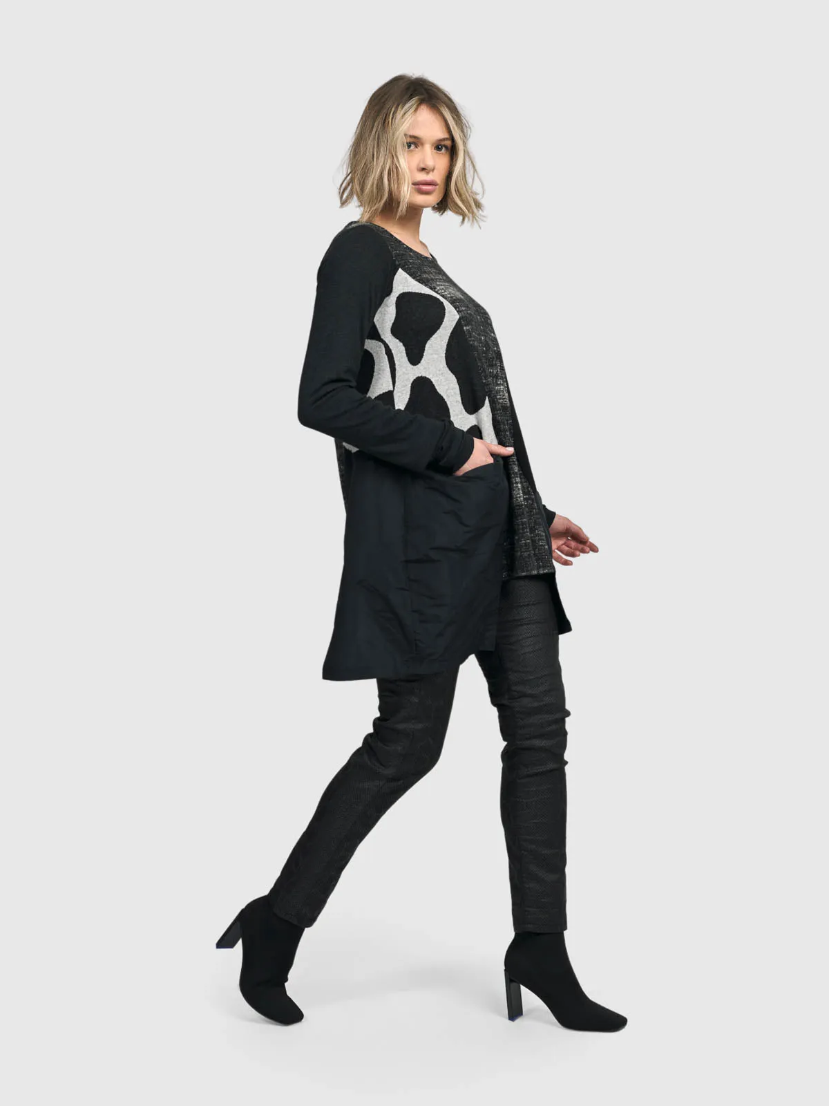 Urban Mixed Pocket Tunic, Fog